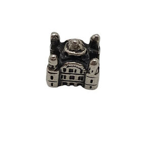 Sterling Silver Firenzé Synagogue Bead Charm By Tedora Bracelet or Necklace